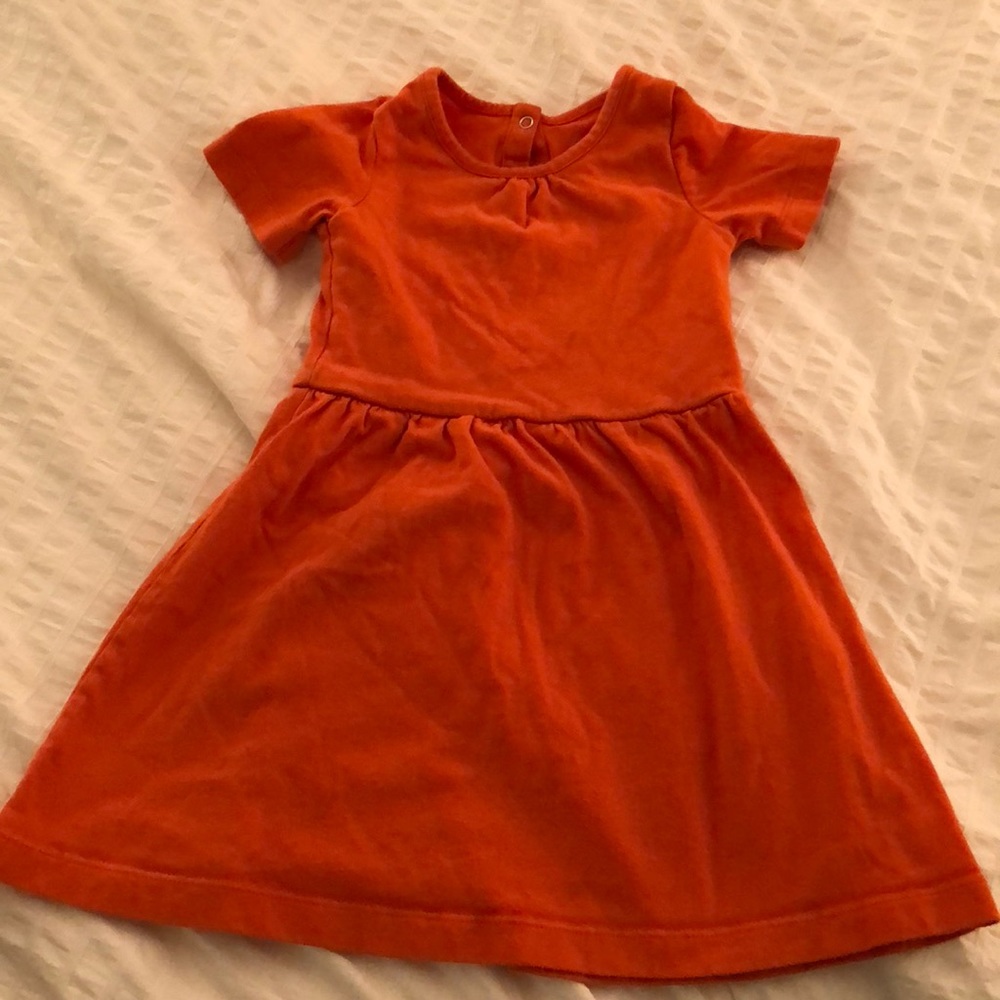Primary short sleeve orange dress